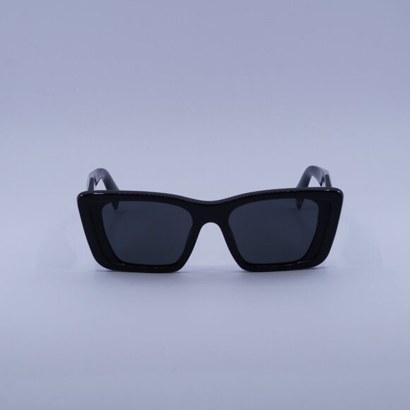 Prada PR08YS 1AB5S0 Sunglasses Black Rectangle Frame, Grey Lenses - Picture 2 of 13